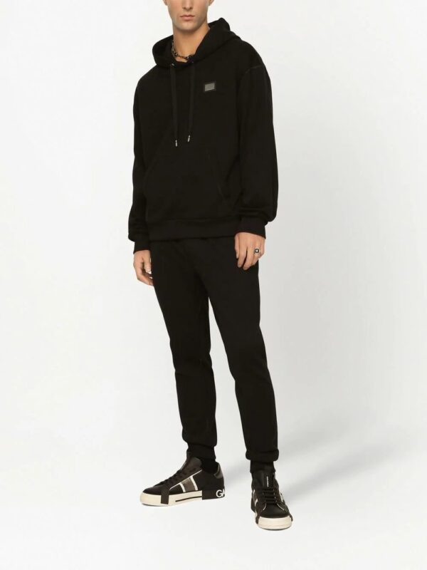 Dolce & Gabbana  logo plaque drawstring hoodie - Image 3