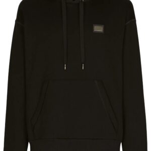 Dolce & Gabbana  logo plaque drawstring hoodie