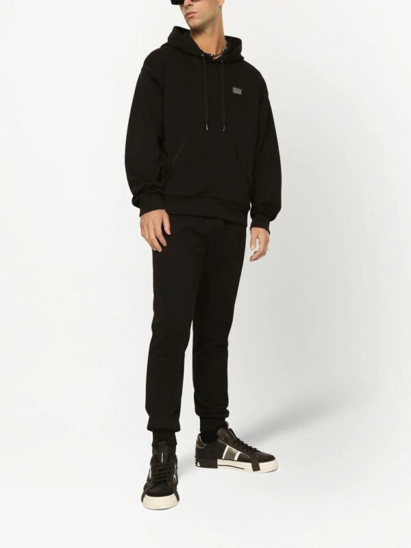 Dolce & Gabbana  logo plaque drawstring hoodie - Image 2