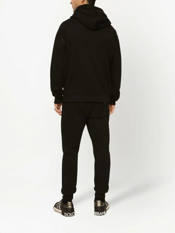 Dolce & Gabbana  logo plaque drawstring hoodie - Image 4