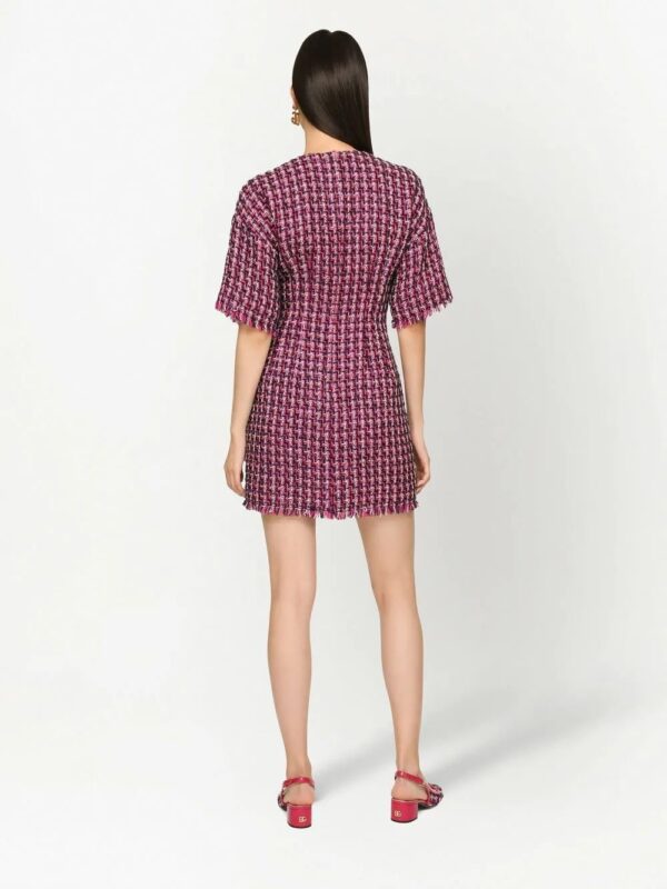 Dolce & Gabbana  tweed short-sleeve minidress - Image 4