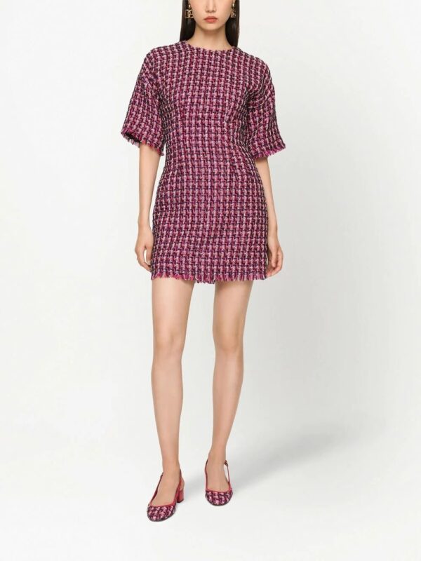 Dolce & Gabbana  tweed short-sleeve minidress - Image 3