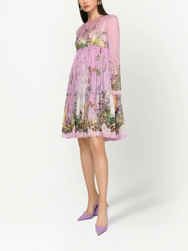 Dolce & Gabbana  floral-print silk minidress - Image 3