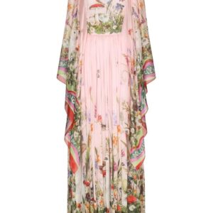 Dolce & Gabbana  draped floral-print silk maxi dress