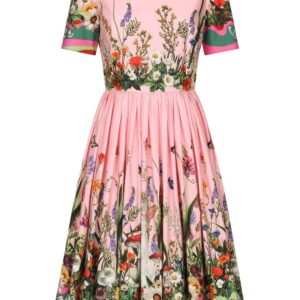 Dolce & Gabbana floral-print short-sleeve midi dress