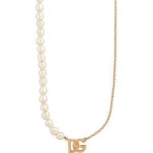 Dolce & Gabbana  DG-pendant faux-pearl necklace