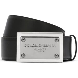 Dolce & Gabbana  logo-buckle leather belt