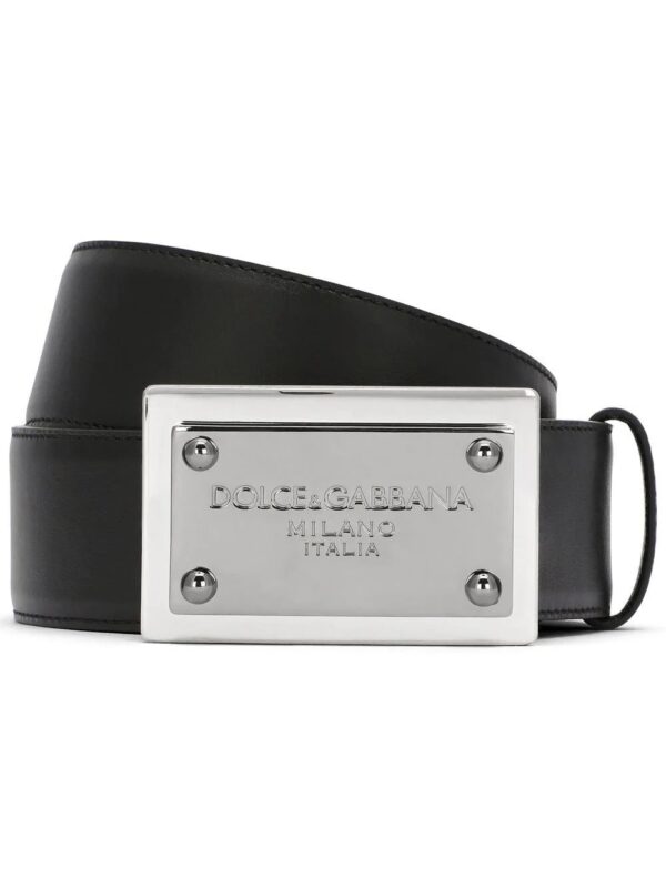 Dolce & Gabbana  logo-buckle leather belt