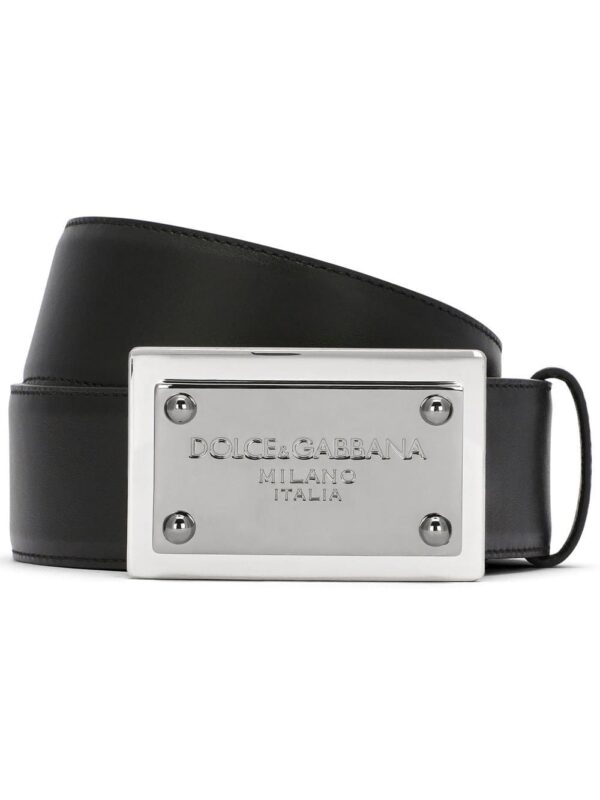 Dolce & Gabbana logo-buckle leather belt