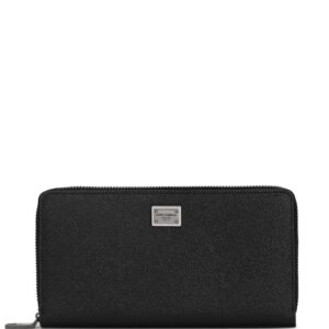 Dolce & Gabbana zipped grained leather wallet