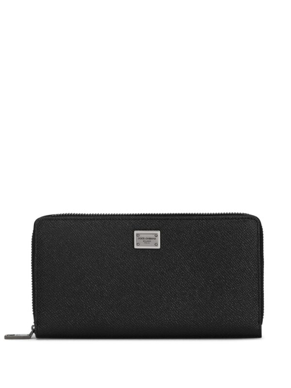 Dolce & Gabbana zipped grained leather wallet