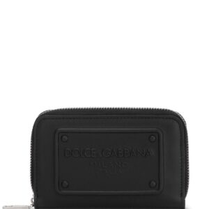 Dolce & Gabbana logo-embossed leather zip-around wallet