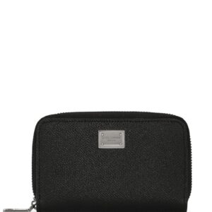 Dolce & Gabbana logo-tag leather zip-around wallet