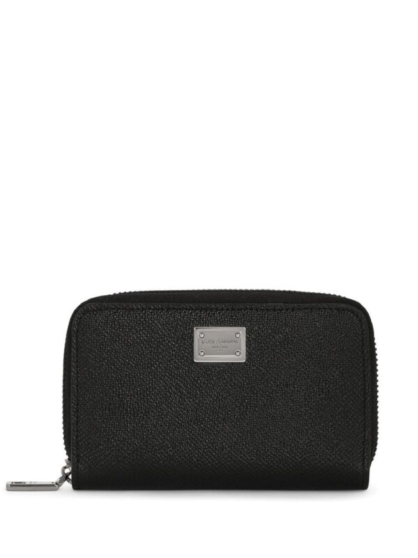 Dolce & Gabbana logo-tag leather zip-around wallet