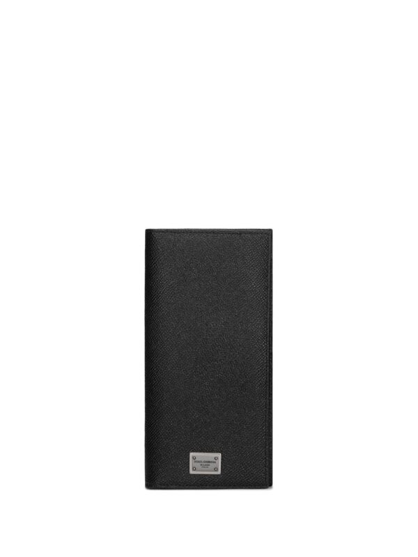 Dolce & Gabbana logo-tag leather vertical wallet