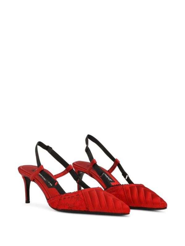 Dolce & Gabbana  lace-trim pointed-toe sandals - Image 2