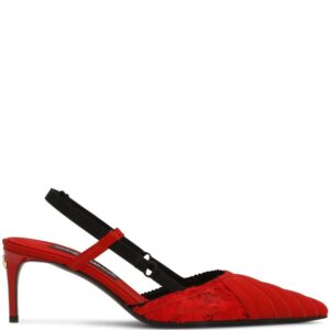 Dolce & Gabbana  lace-trim pointed-toe sandals