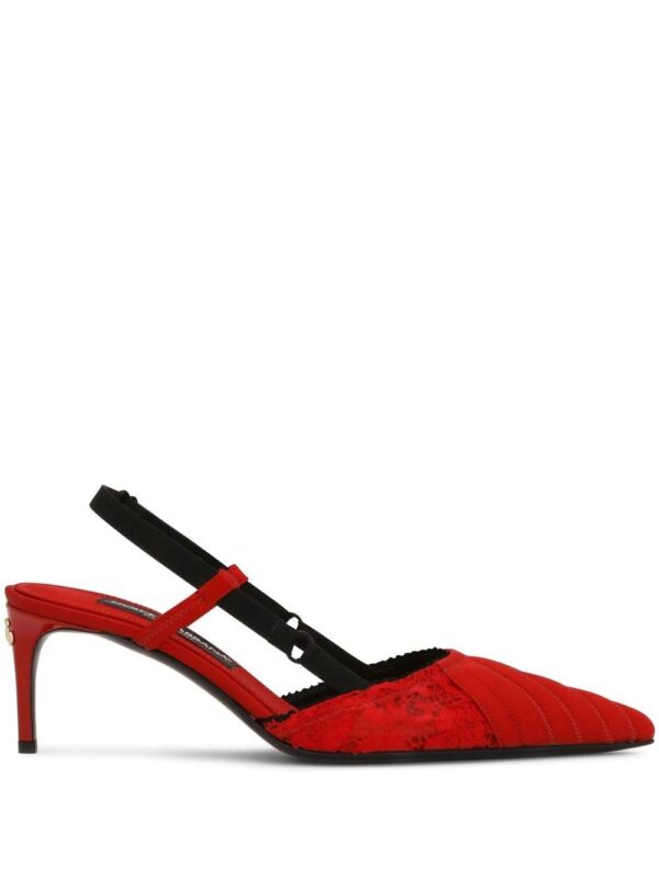 Dolce & Gabbana  lace-trim pointed-toe sandals