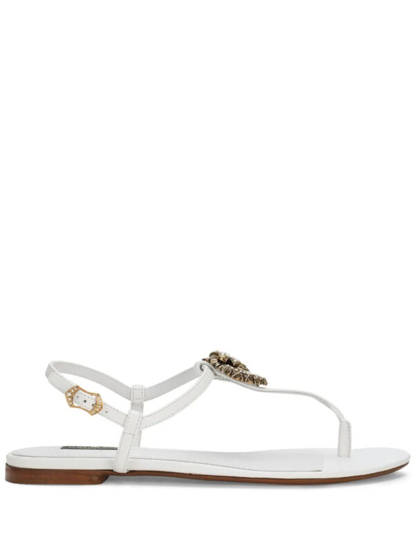 Dolce & Gabbana  Devotion leather thong sandals