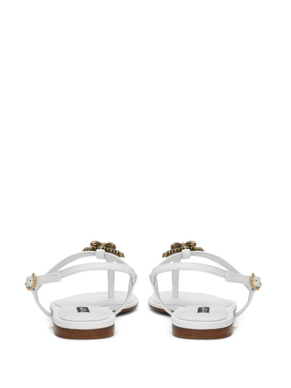 Dolce & Gabbana  Devotion leather thong sandals - Image 3
