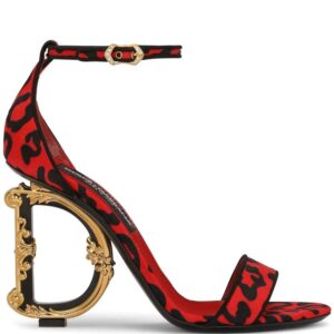 Dolce & gabbana  logo-detail leopard-print sandals