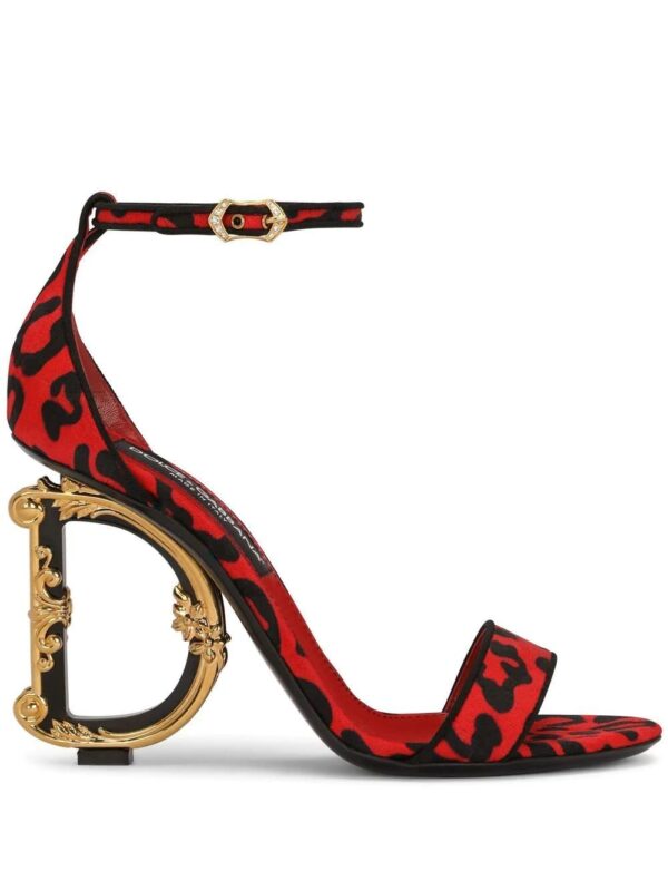 Dolce & gabbana  logo-detail leopard-print sandals