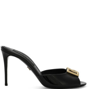 Dolce & Gabbana  DG-logo patent leather mules