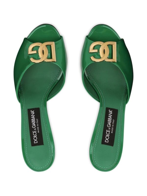 Dolce & Gabbana  logo-plaque stiletto sandals - Image 4