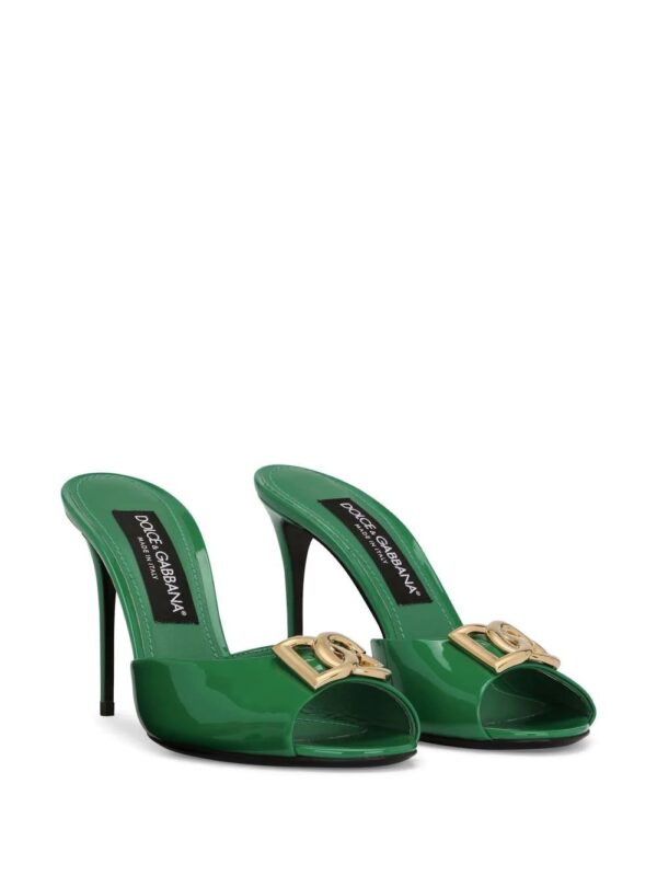 Dolce & Gabbana  logo-plaque stiletto sandals - Image 2