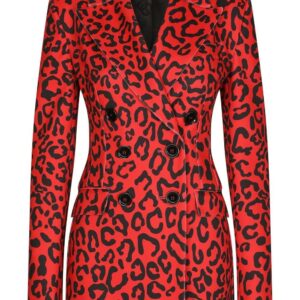 Dolce & Gabbana  leopard print double-breasted blazer