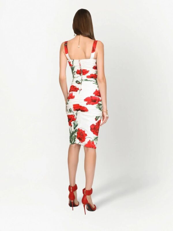 Dolce & Gabbana  floral-print midi dress - Image 4