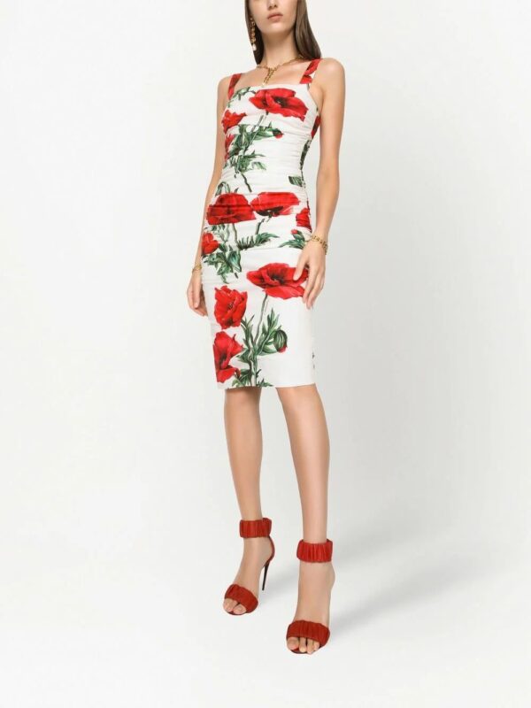 Dolce & Gabbana  floral-print midi dress - Image 2