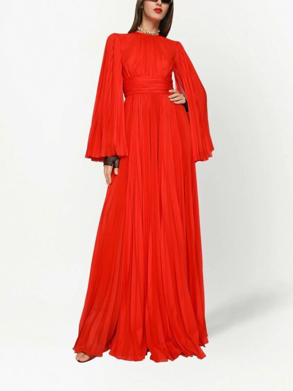 Dolce & Gabbana  slit-sleeved pleated gown - Image 2