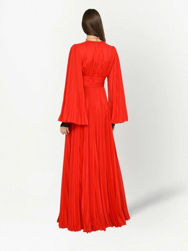 Dolce & Gabbana  slit-sleeved pleated gown - Image 4