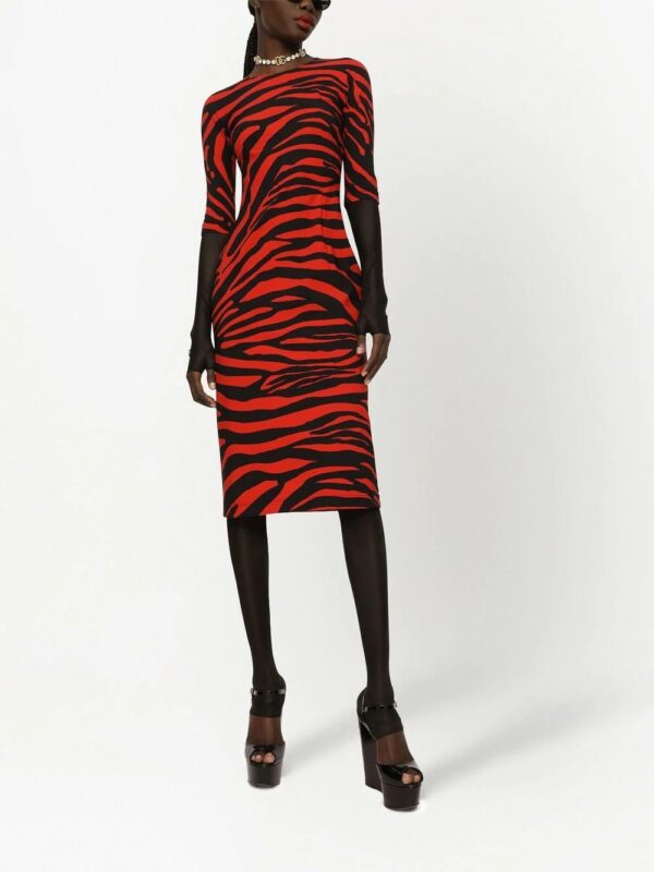 Dolce & Gabbana  zebra-print midi dress - Image 2