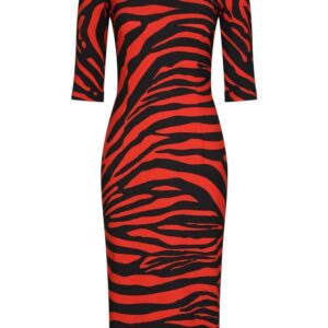 Dolce & Gabbana  zebra-print midi dress