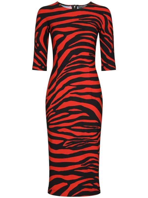 Dolce & Gabbana  zebra-print midi dress