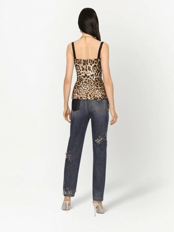 Dolce & Gabbana  leopard-print lace-up corset - Image 4