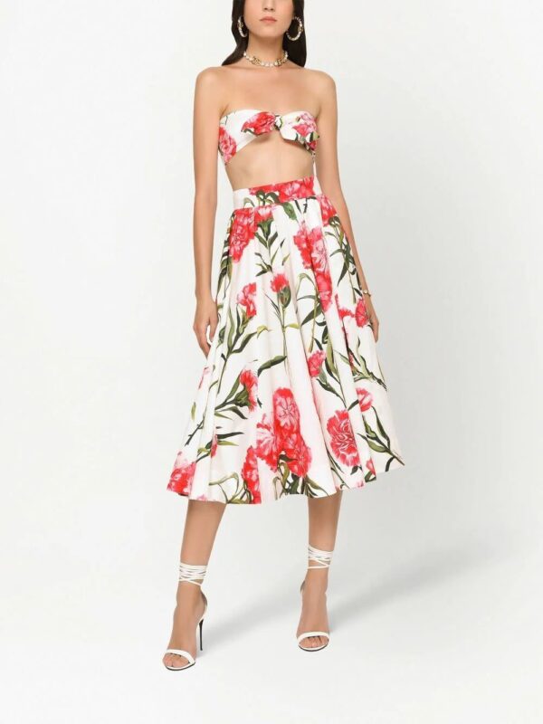 Dolce & Gabbana  floral-print bandeau top - Image 3