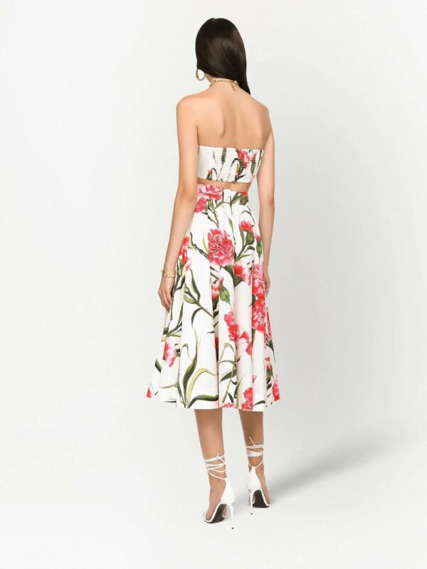 Dolce & Gabbana  floral-print bandeau top - Image 4