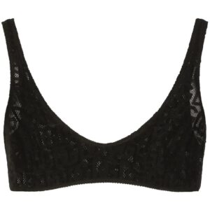 Dolce & Gabbana logo-lace cropped bralette