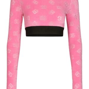 Dolce & Gabbana  monogram-detail cropped top