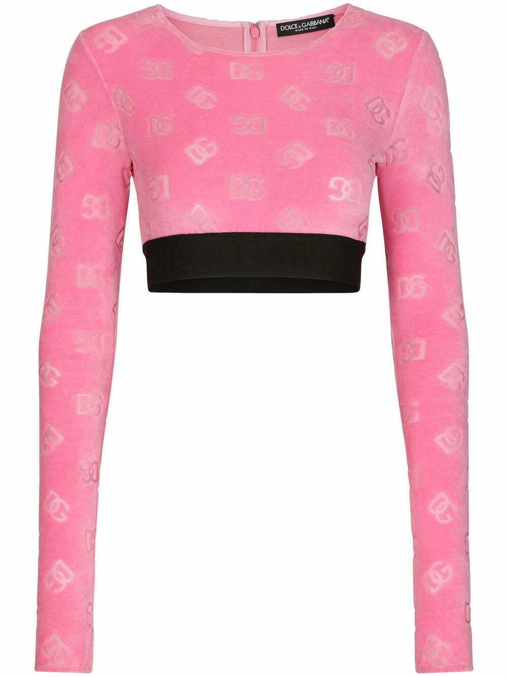 Dolce & Gabbana monogram-detail cropped top
