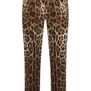 Dolce & Gabbana  leopard-print cropped trousers