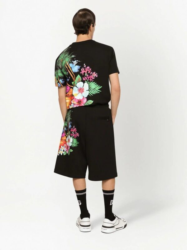 Dolce & Gabbana  floral print DG T-shirt - Image 4