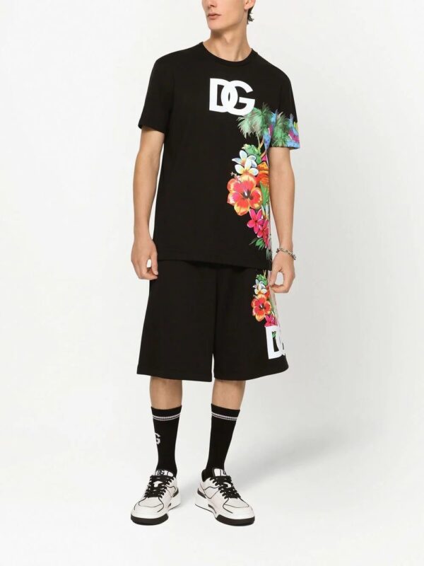 Dolce & Gabbana  floral print DG T-shirt - Image 3
