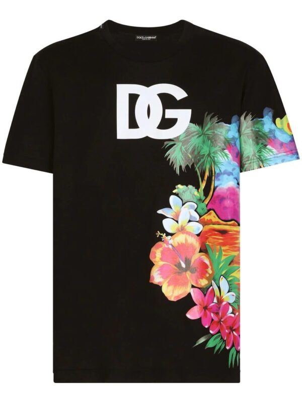 Dolce & Gabbana  floral print DG T-shirt