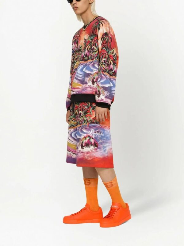 Dolce & Gabbana  island-print cotton sweatshirt - Image 2
