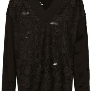 Dolce & Gabbana  embroidered V-neck sweatshirt