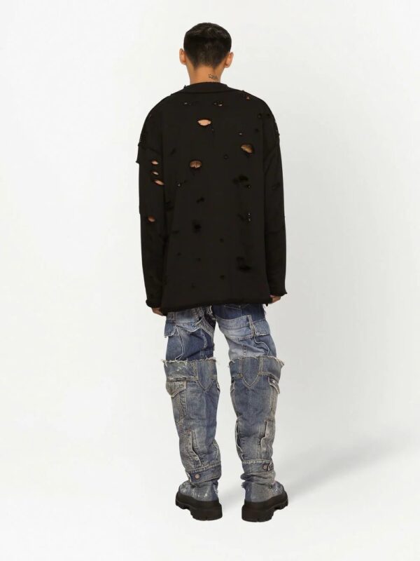 Dolce & Gabbana  embroidered V-neck sweatshirt - Image 3